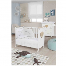 Дитяче ліжко Micuna Big Sweet Love White/natural (140x70) МДФ / бук